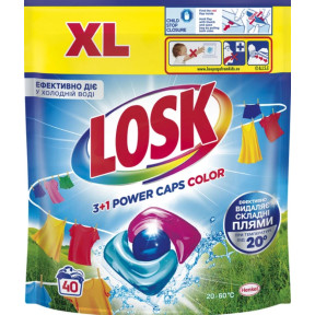 Капсулы для стирки Losk 3+1 Power Caps Color, 40 шт